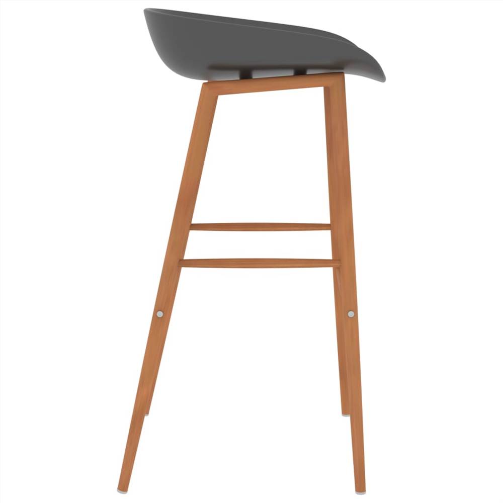 Bar Chairs 2 pcs Grey