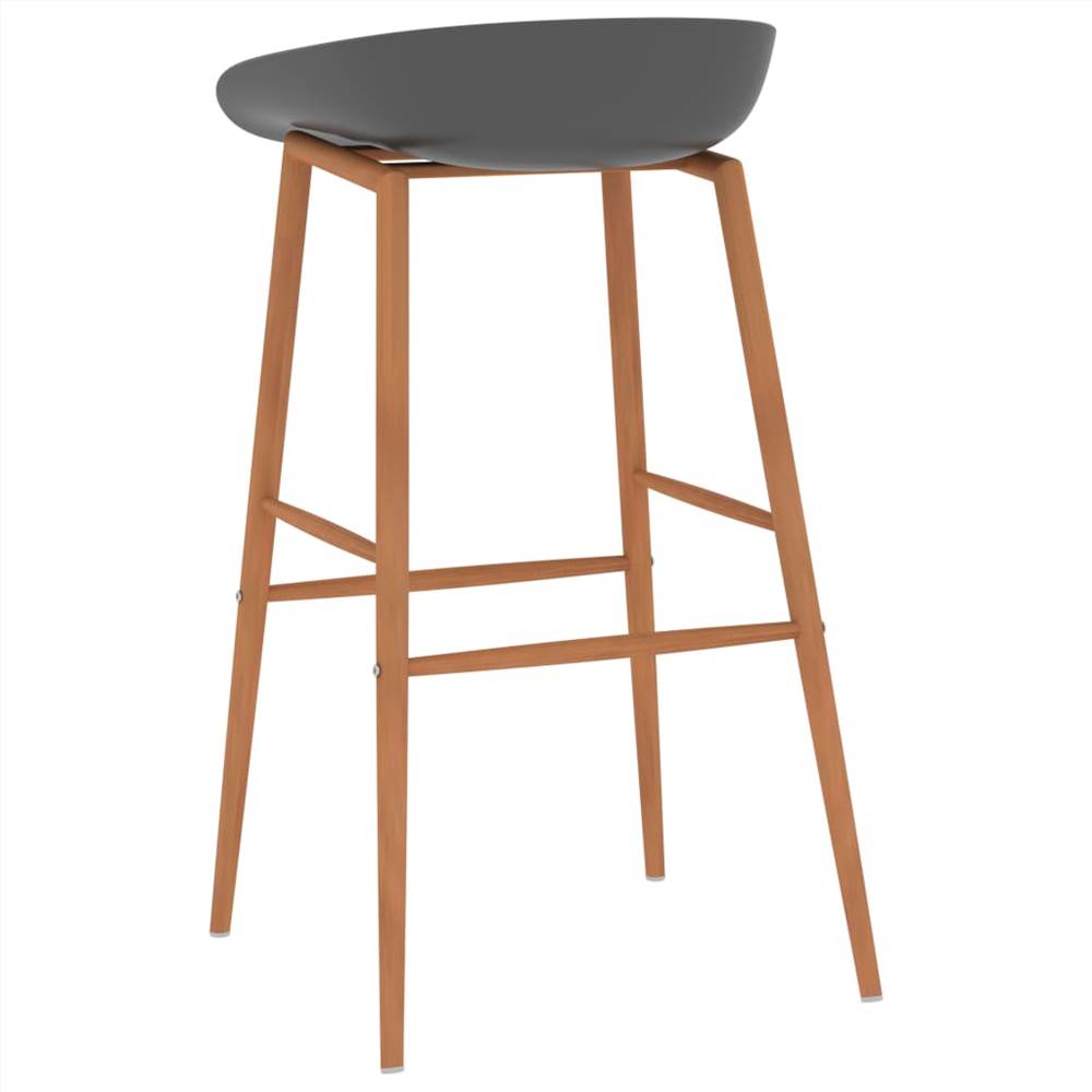 Bar Chairs 2 pcs Grey