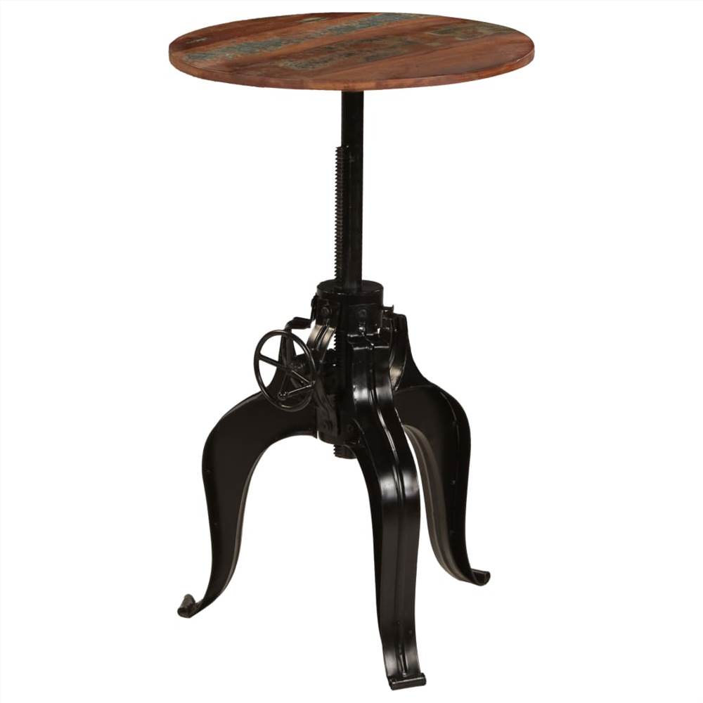 Bar Table Solid Reclaimed Wood 60x(76-110) cm