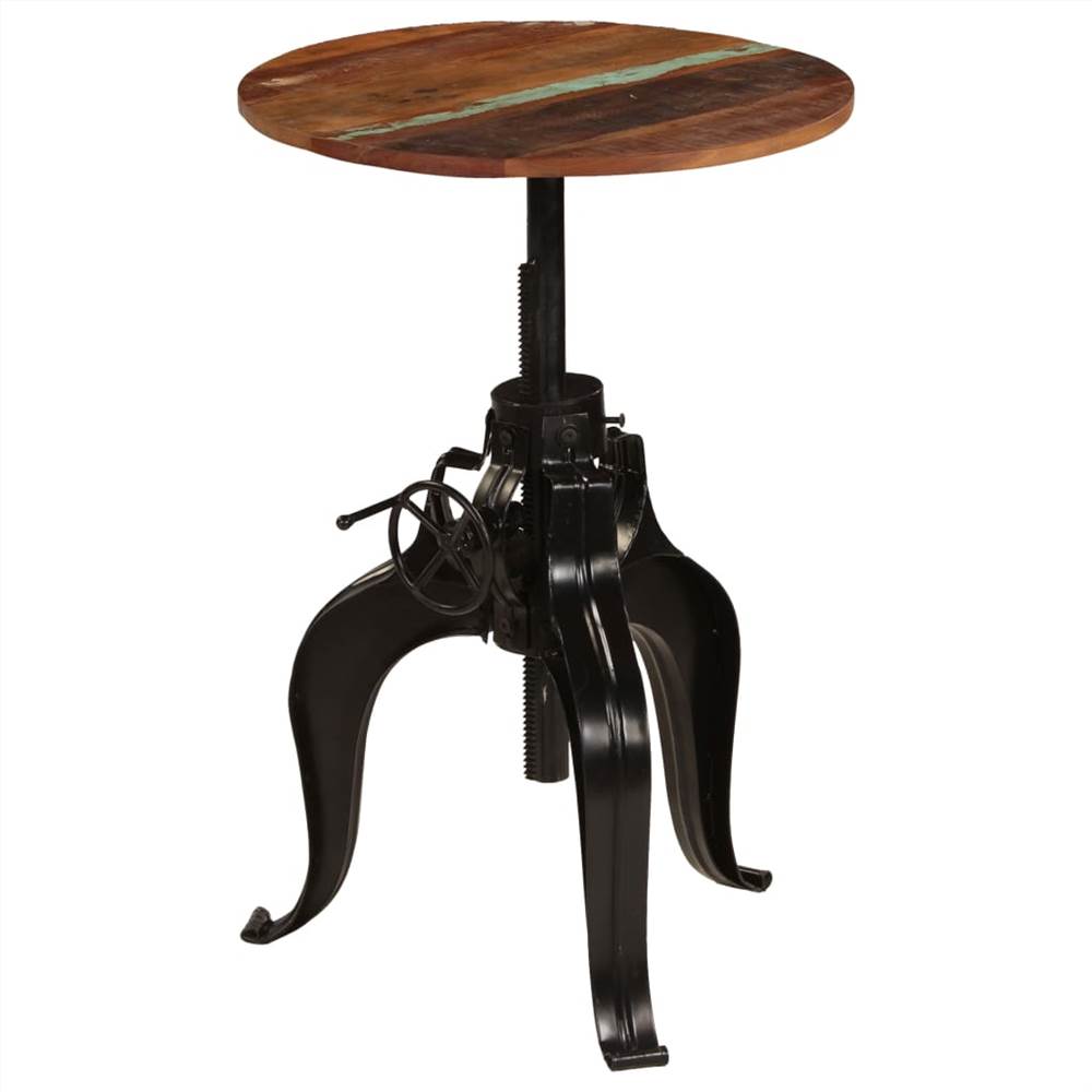 Bar Table Solid Reclaimed Wood 60x(76-110) cm