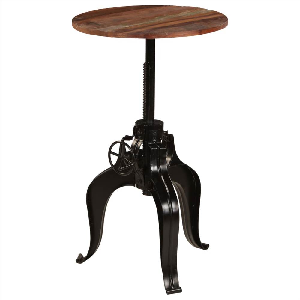 Bar Table Solid Reclaimed Wood 60x(76-110) cm