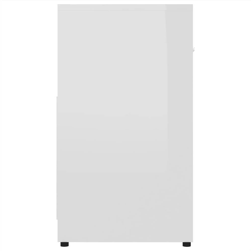 Bathroom Cabinet High Gloss White 60x33x58 cm Chipboard