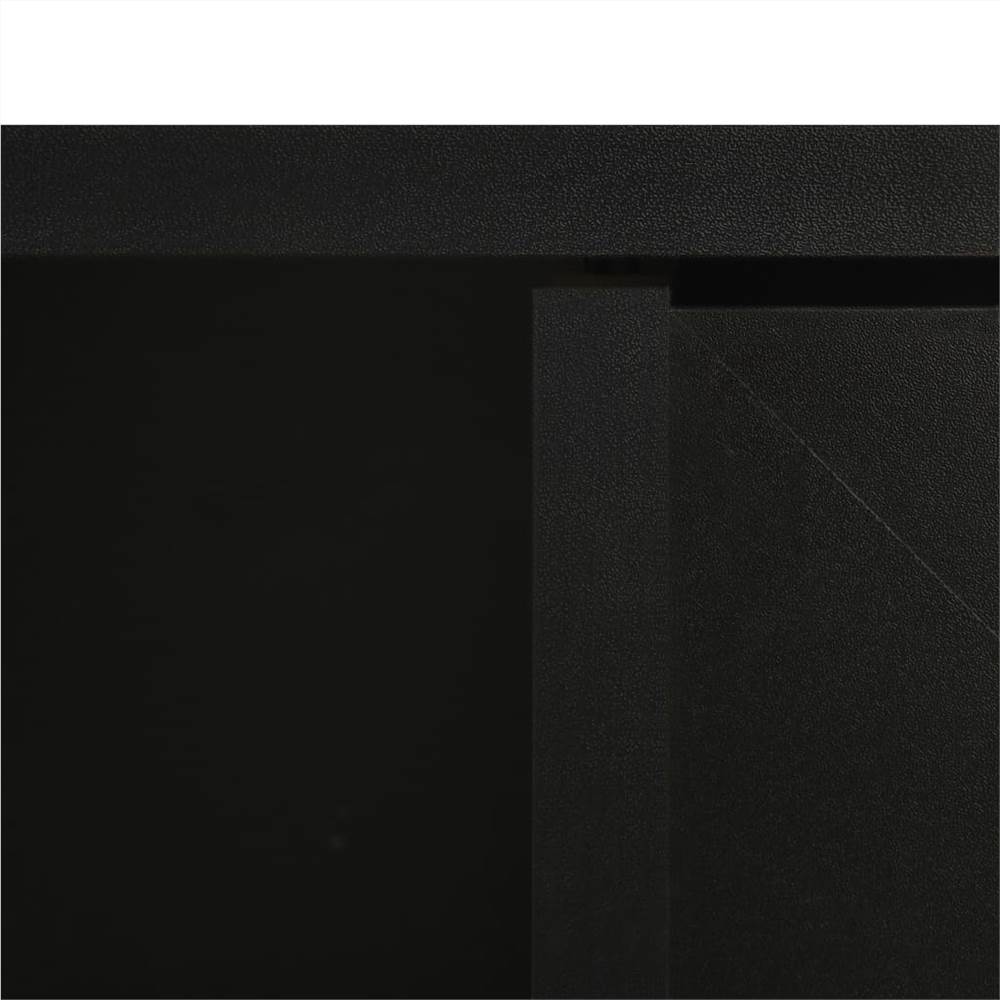 Bathroom Mirror Cabinet Black 66x17x63 cm MDF