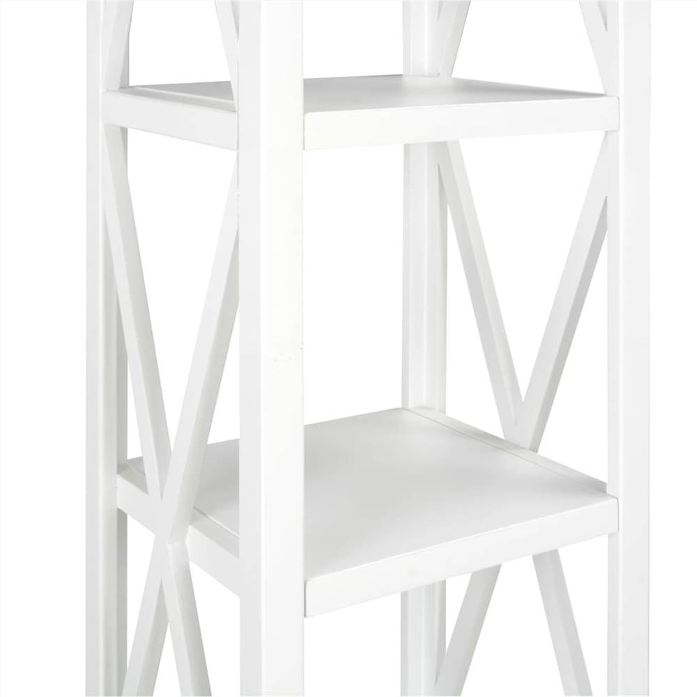 Bookcase with 1 Drawer White 40x30x170 cm MDF