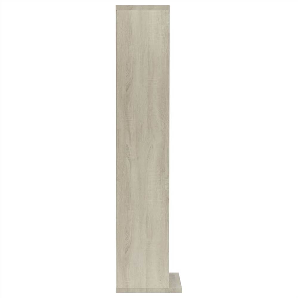 CD Cabinet White and Sonoma Oak 21x20x88 cm Chipboard