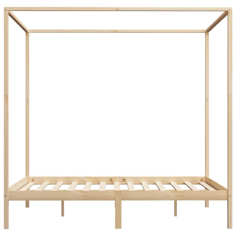 Canopy Bed Frame Solid Pine Wood 6FT Super King
