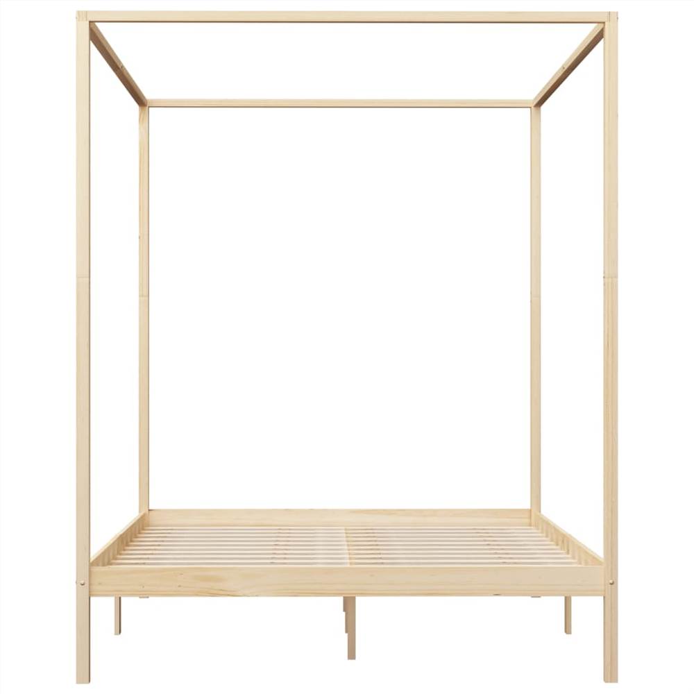 Canopy Bed Frame Solid Pine Wood 6FT Super King