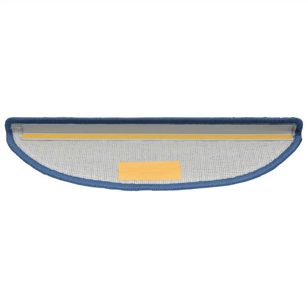 Carpet Stair Treads 15 pcs Blue 65x24x4 cm