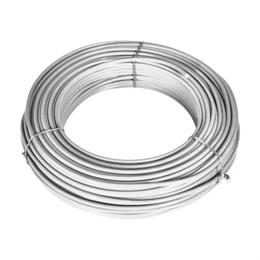 Chain Link Fence with Spike Anchors Galvanised Steel 1.95x25 m