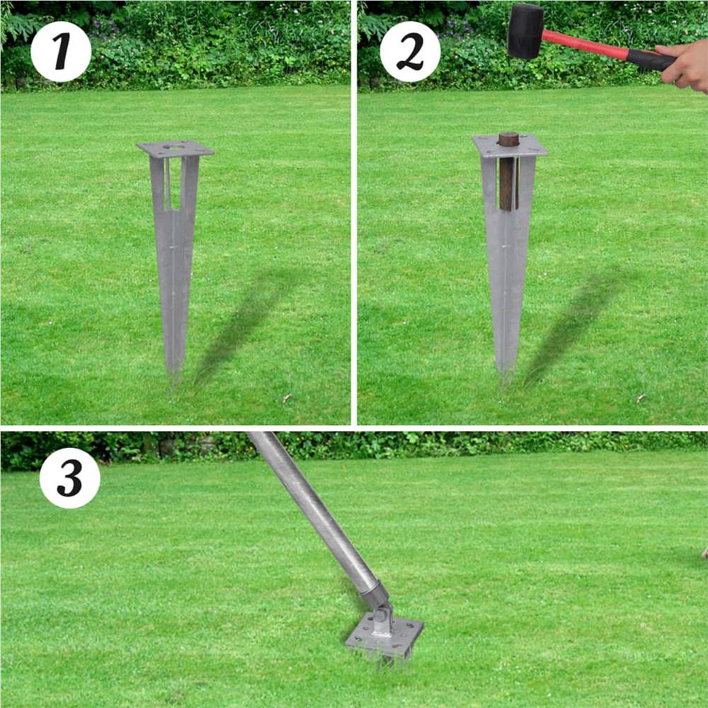Chain Link Fence with Spike Anchors Galvanised Steel 1.95x25 m
