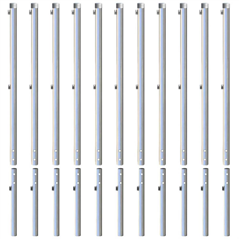 Chain Link Fence with Spike Anchors Galvanised Steel 1.95x25 m
