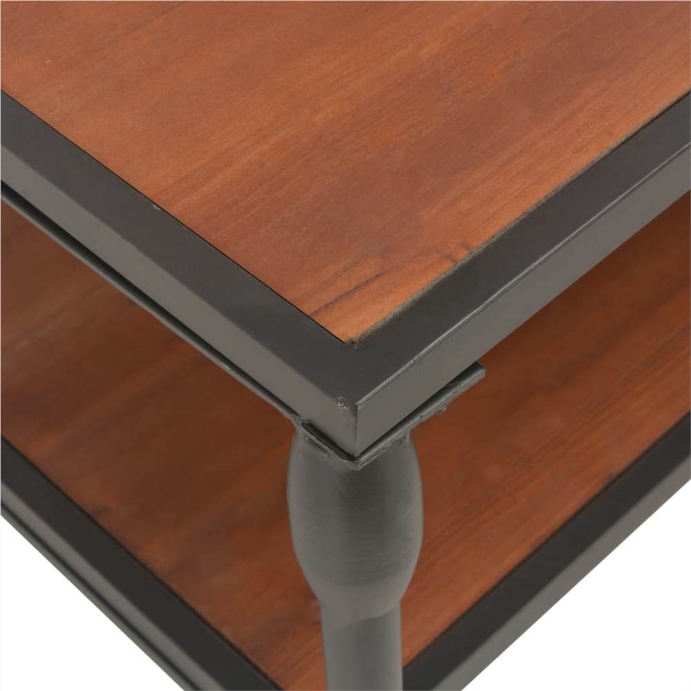 Coffee Table with Shelf 120x60x40 cm Solid Fir Wood