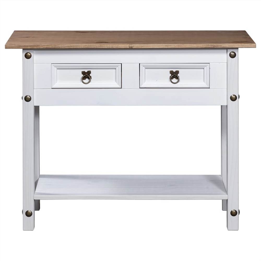 Console Table Mexican Pine Corona Range White 90x34.5x73 cm