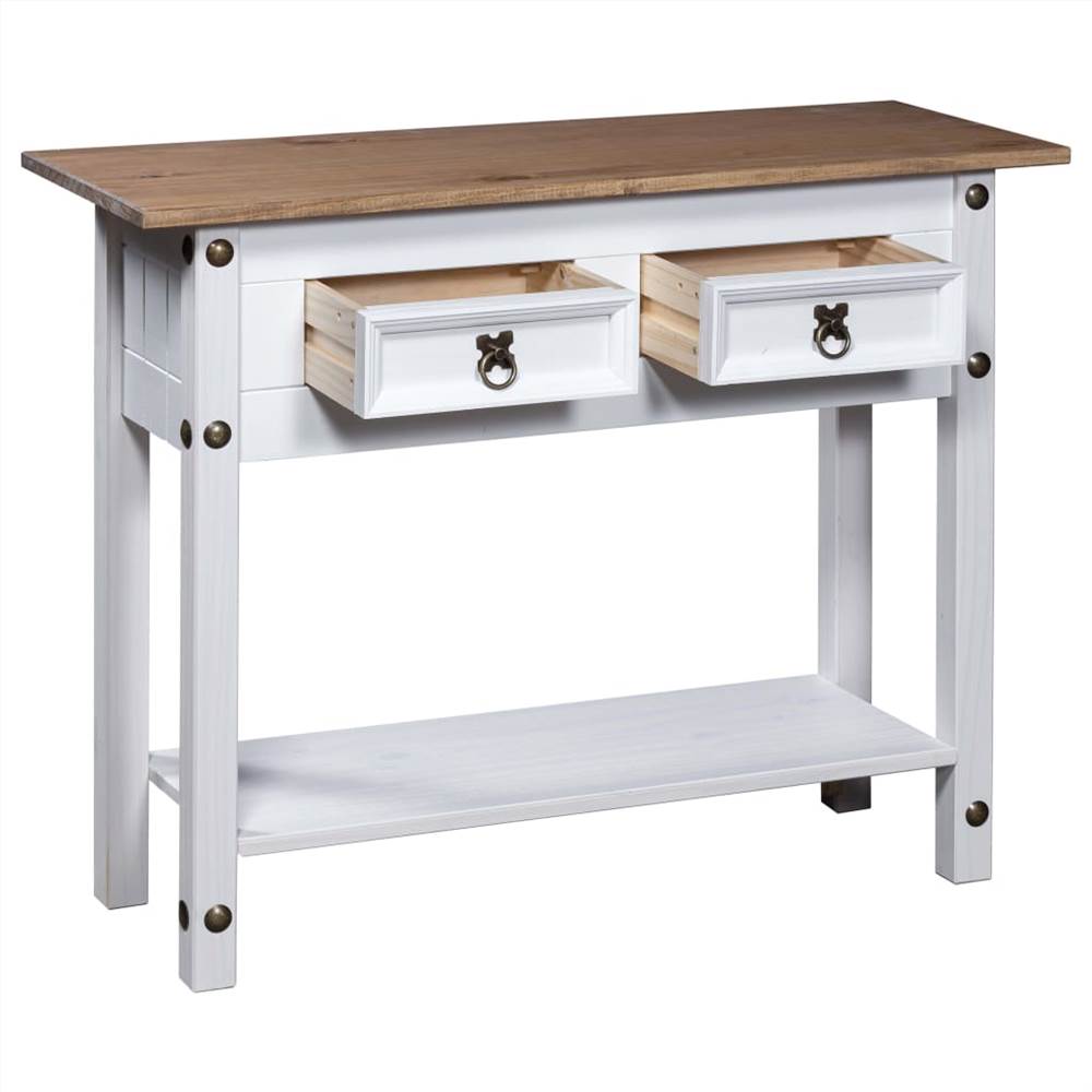 Console Table Mexican Pine Corona Range White 90x34.5x73 cm