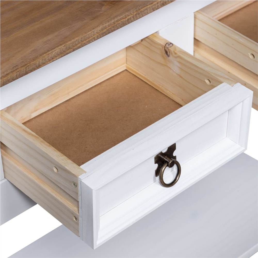 Console Table Mexican Pine Corona Range White 90x34.5x73 cm