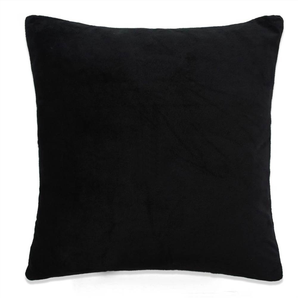 Cushion Covers 4 pcs Velour 80x80 cm Black