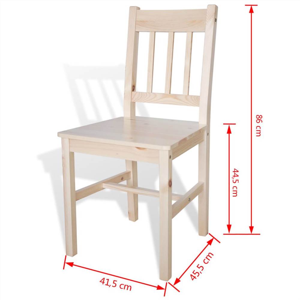 Dining Chairs 2 pcs Pinewood