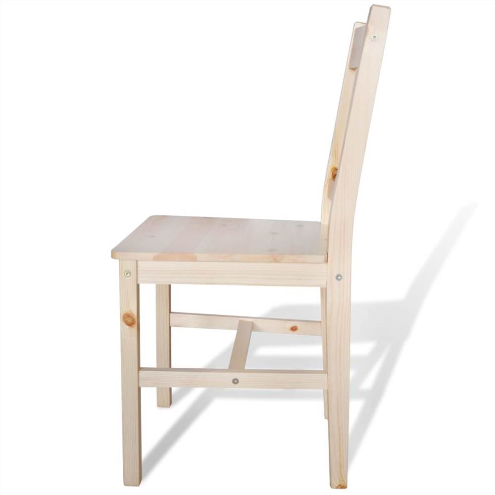 Dining Chairs 2 pcs Pinewood