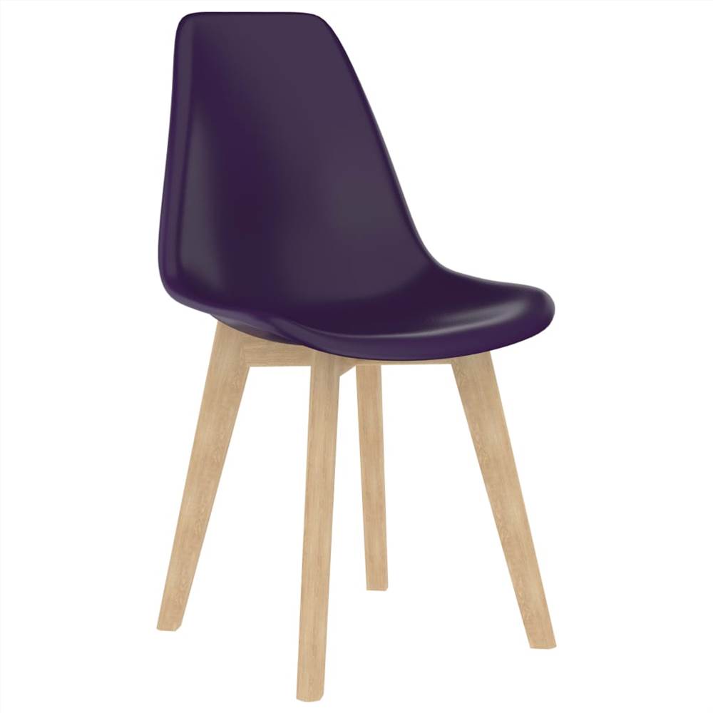Dining Chairs 6 pcs Purple Plastic