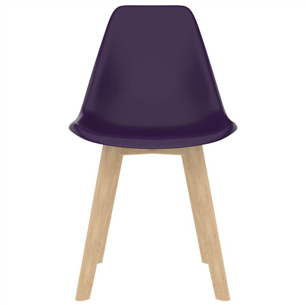 Dining Chairs 6 pcs Purple Plastic
