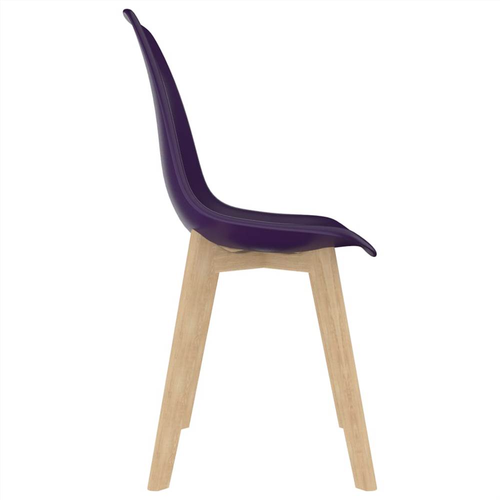 Dining Chairs 6 pcs Purple Plastic