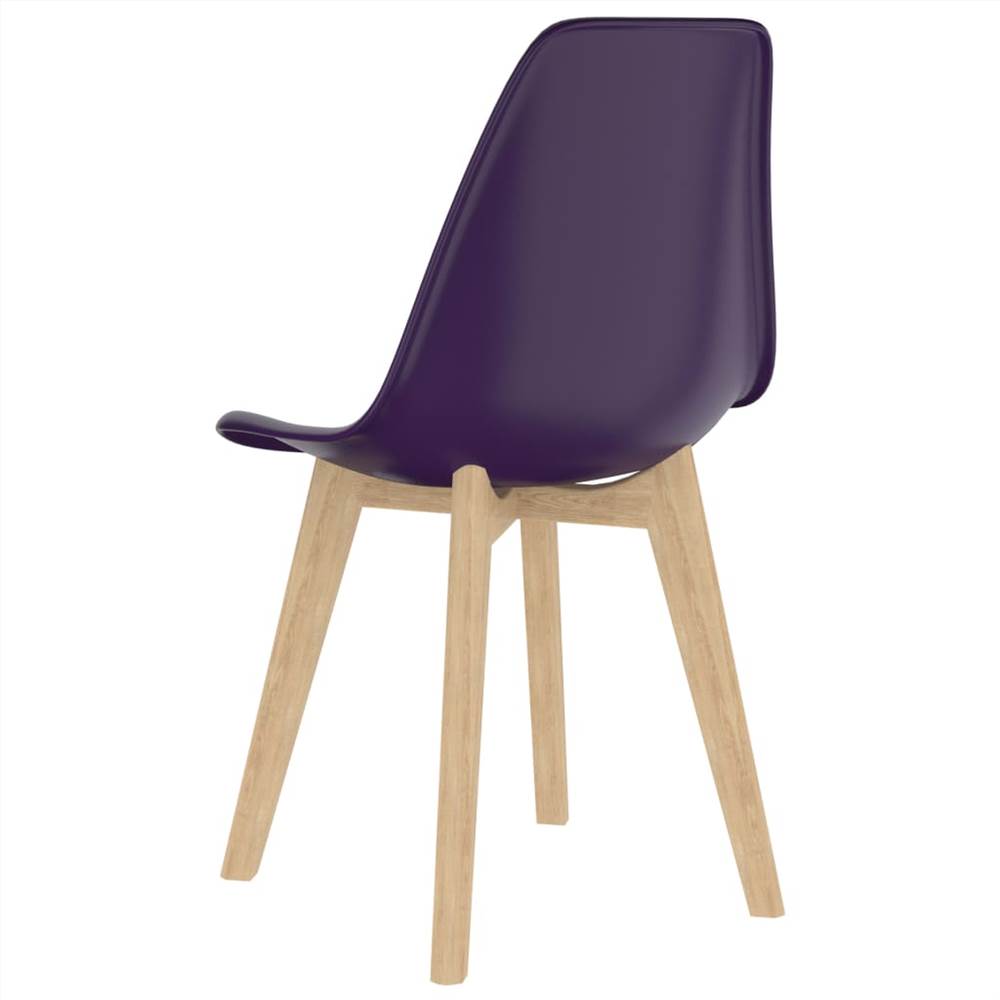 Dining Chairs 6 pcs Purple Plastic