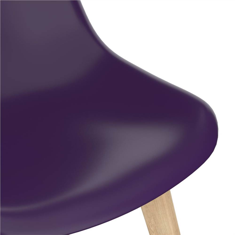Dining Chairs 6 pcs Purple Plastic