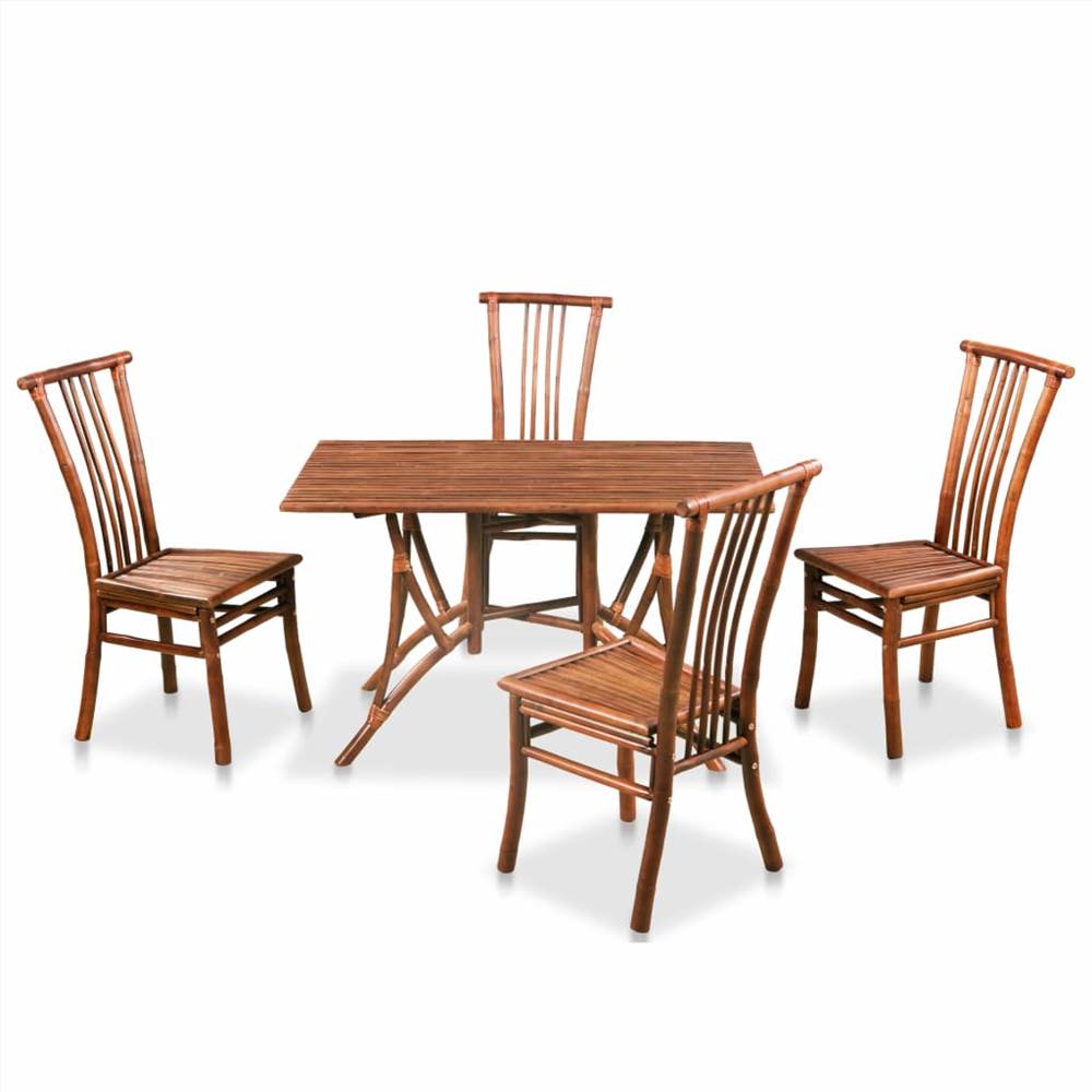 Dining Set 5 Pieces Bamboo