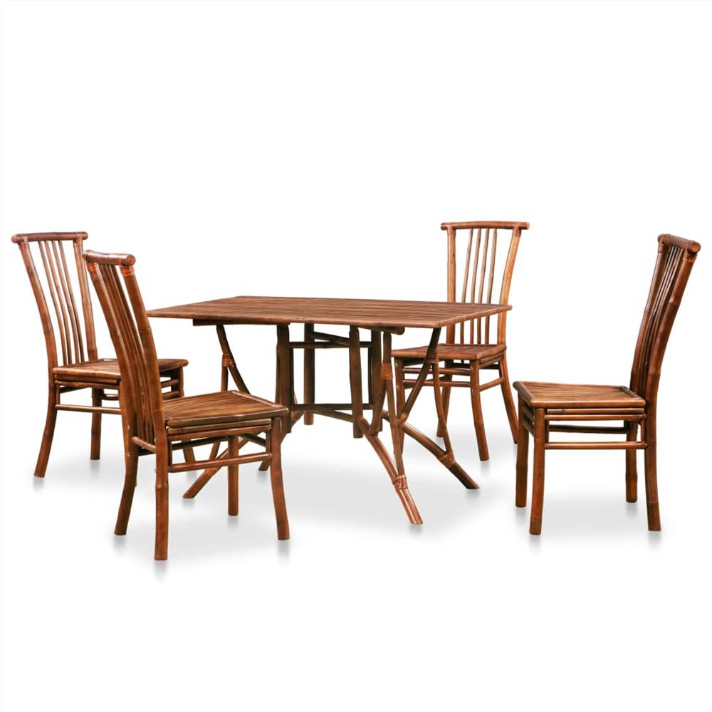 Dining Set 5 Pieces Bamboo