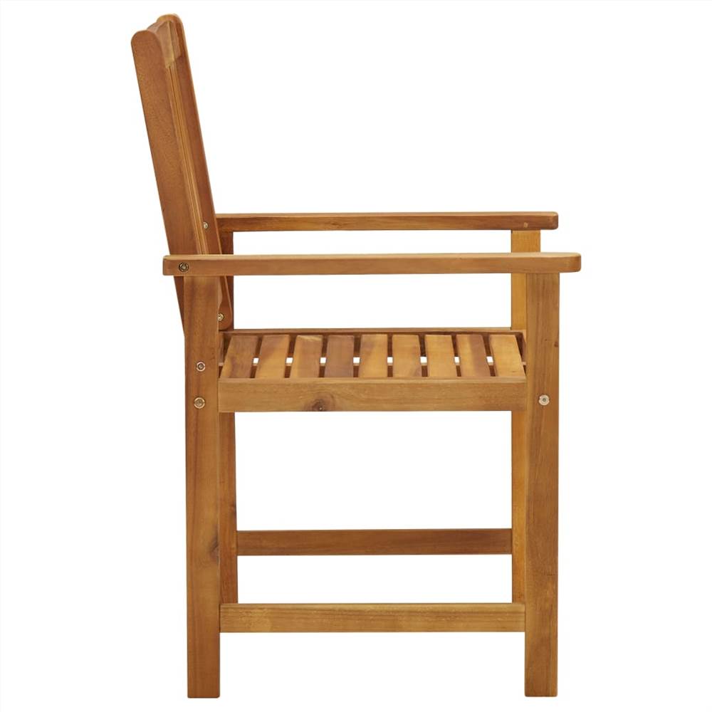 Directors Chairs 4 pcs Solid Acacia Wood