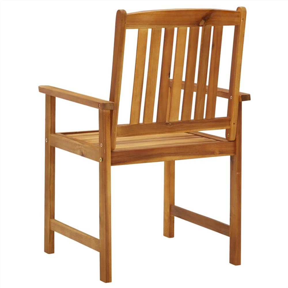 Directors Chairs 4 pcs Solid Acacia Wood