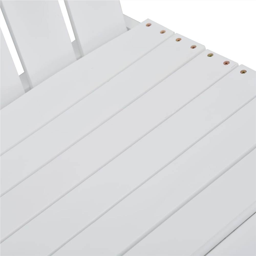 Double Adirondack Chair Wood White