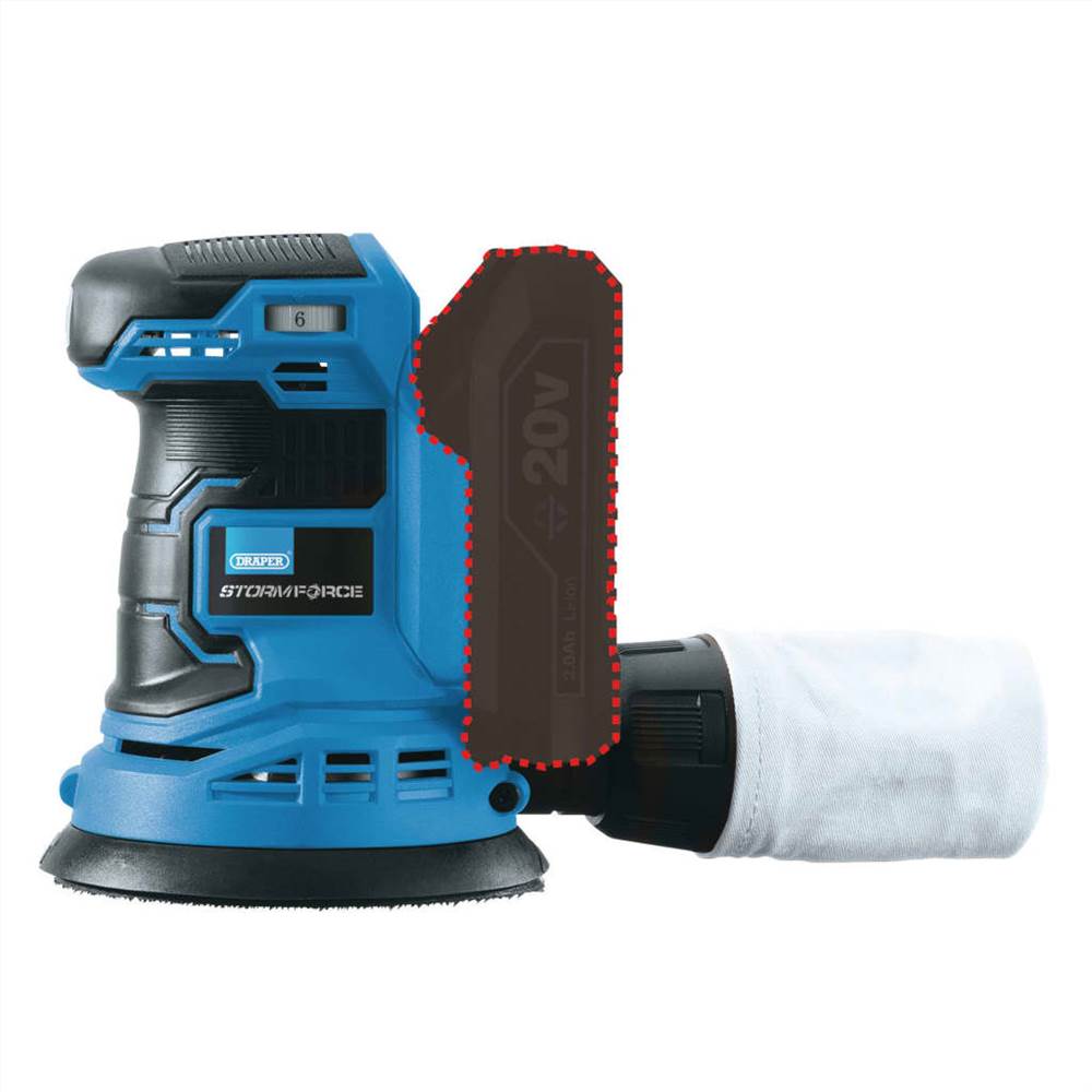 Draper Tools Random Orbit Sander "Storm Force" Bare 20V