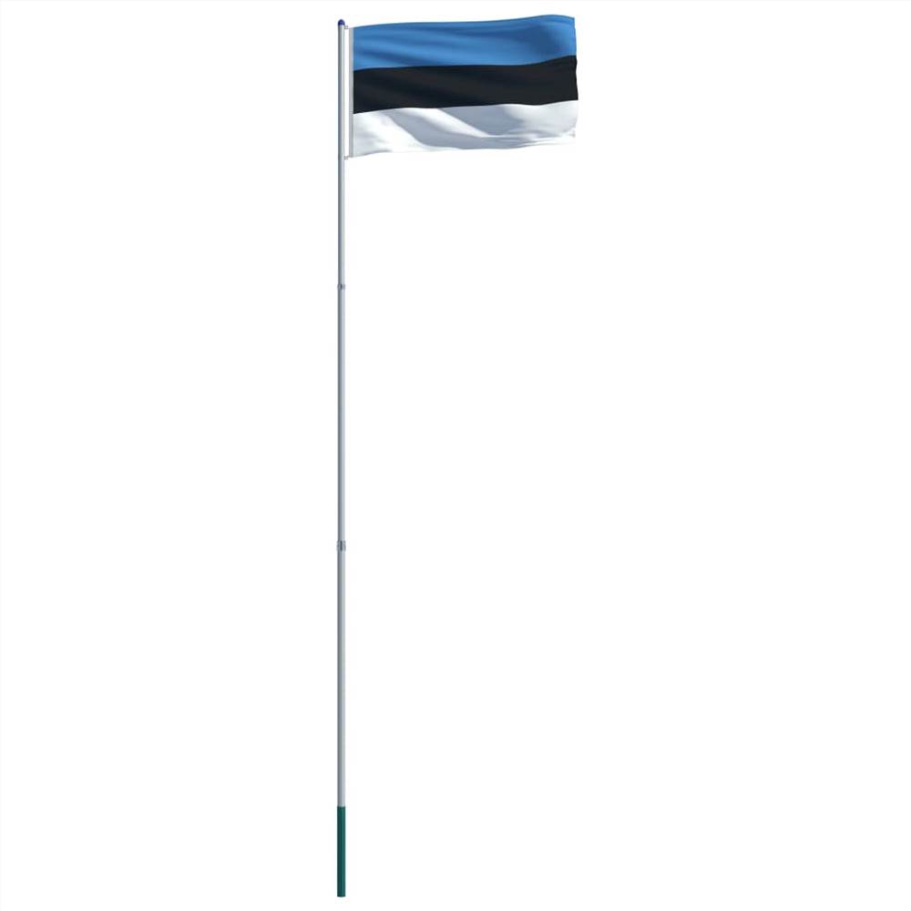 Estonia Flag and Pole Aluminium 6 m