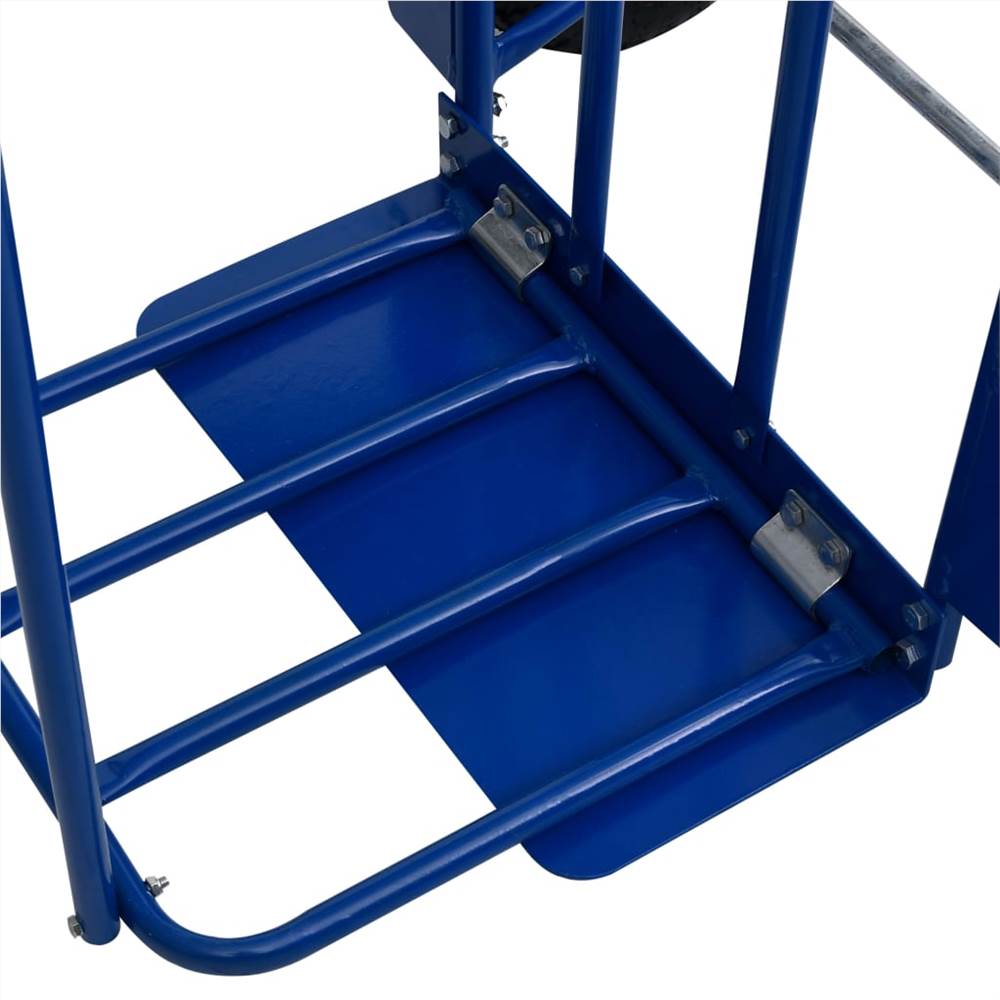 Firewood Trolley Steel 63x70.5x119.5 cm 120 kg Blue