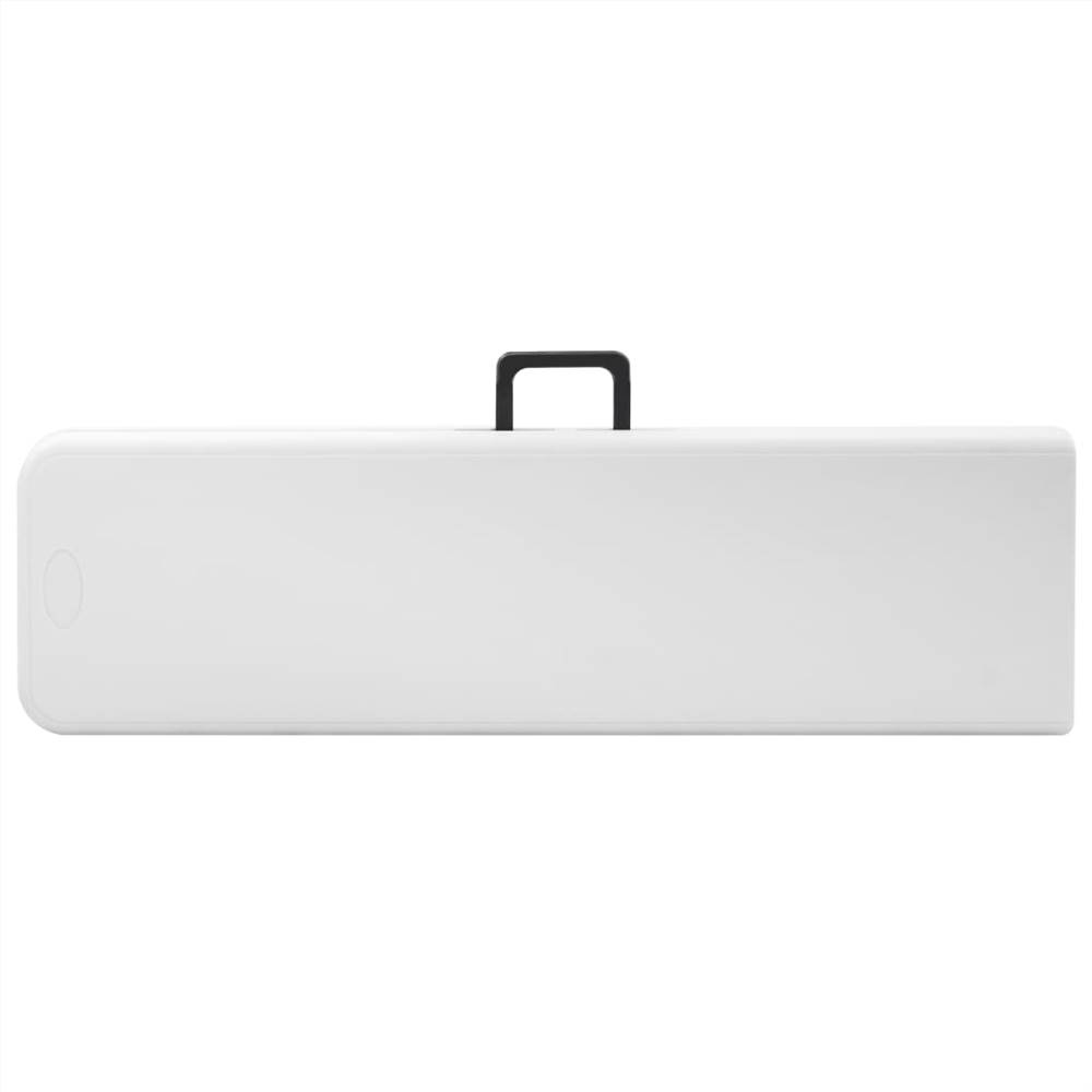 Folding Garden Benches 2 pcs 180 cm HDPE White
