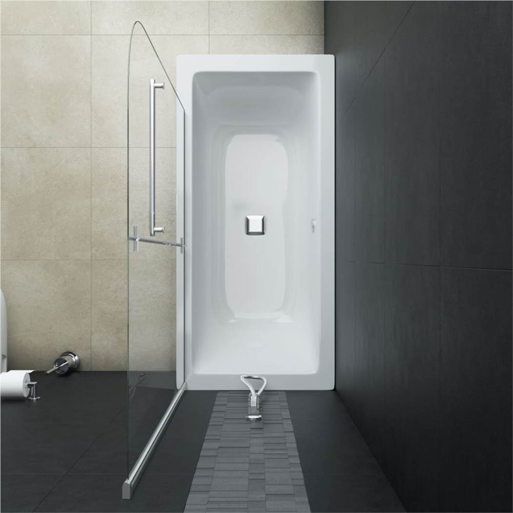 Folding Shower Enclosure 2 Panels ESG 120x140 cm