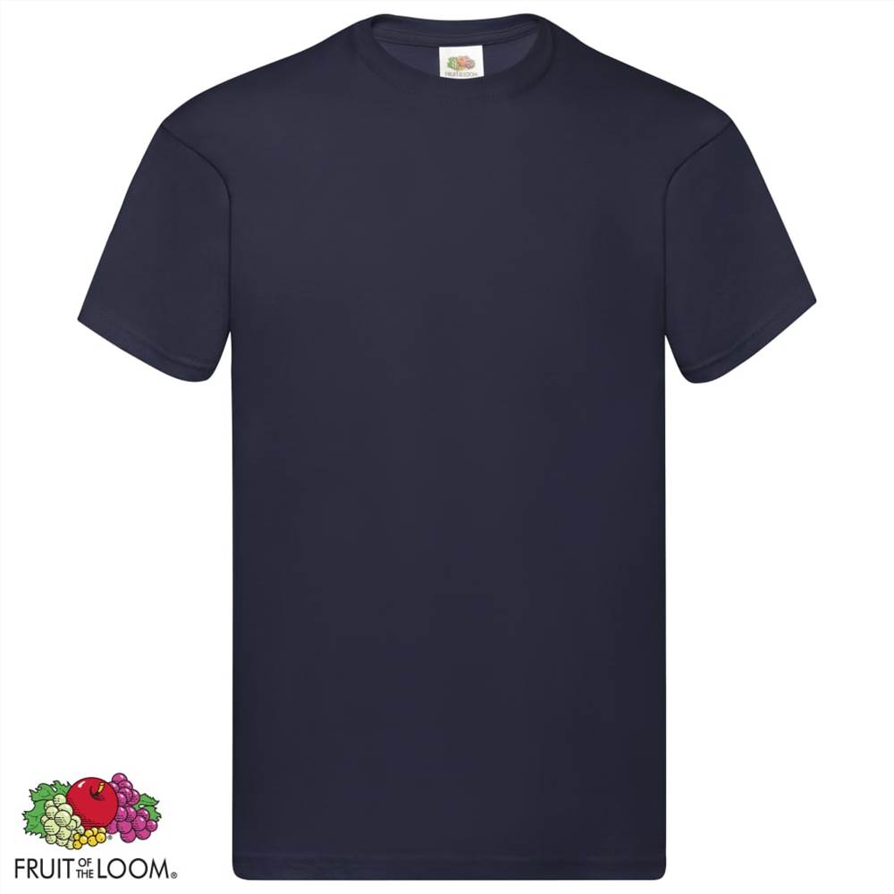 Fruit of the Loom Original T-shirts 5 pcs Deep Navy S Cotton