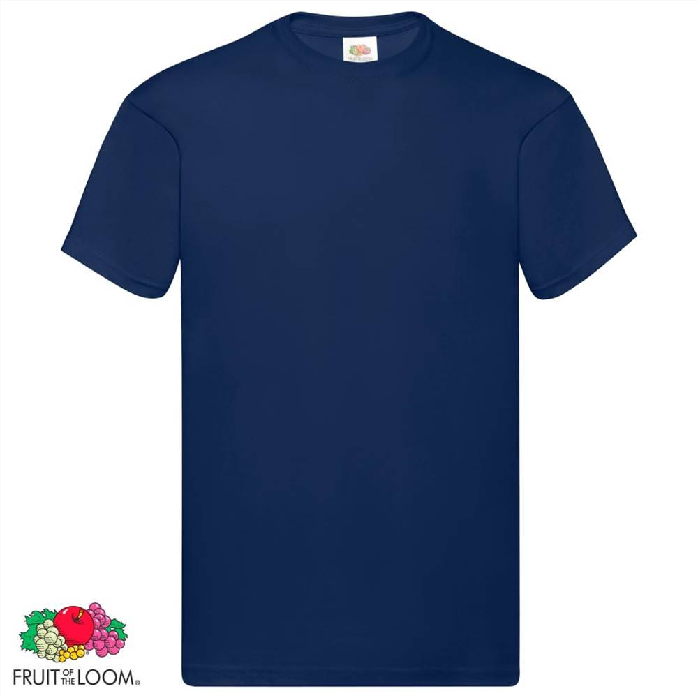 Fruit of the Loom Original T-shirts 5 pcs Navy S Cotton
