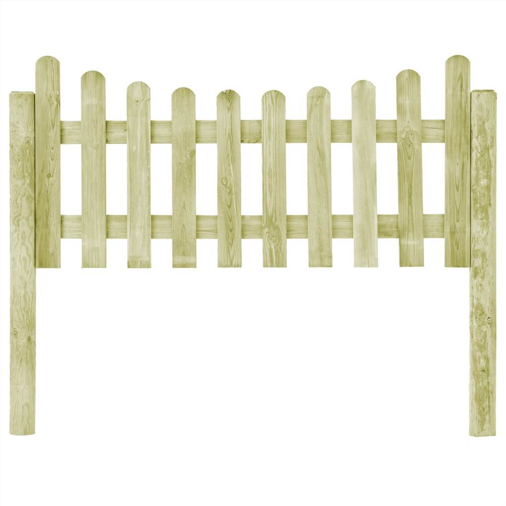 Garden Fence with 4 Posts Impregnated Pinewood 510x80 cm