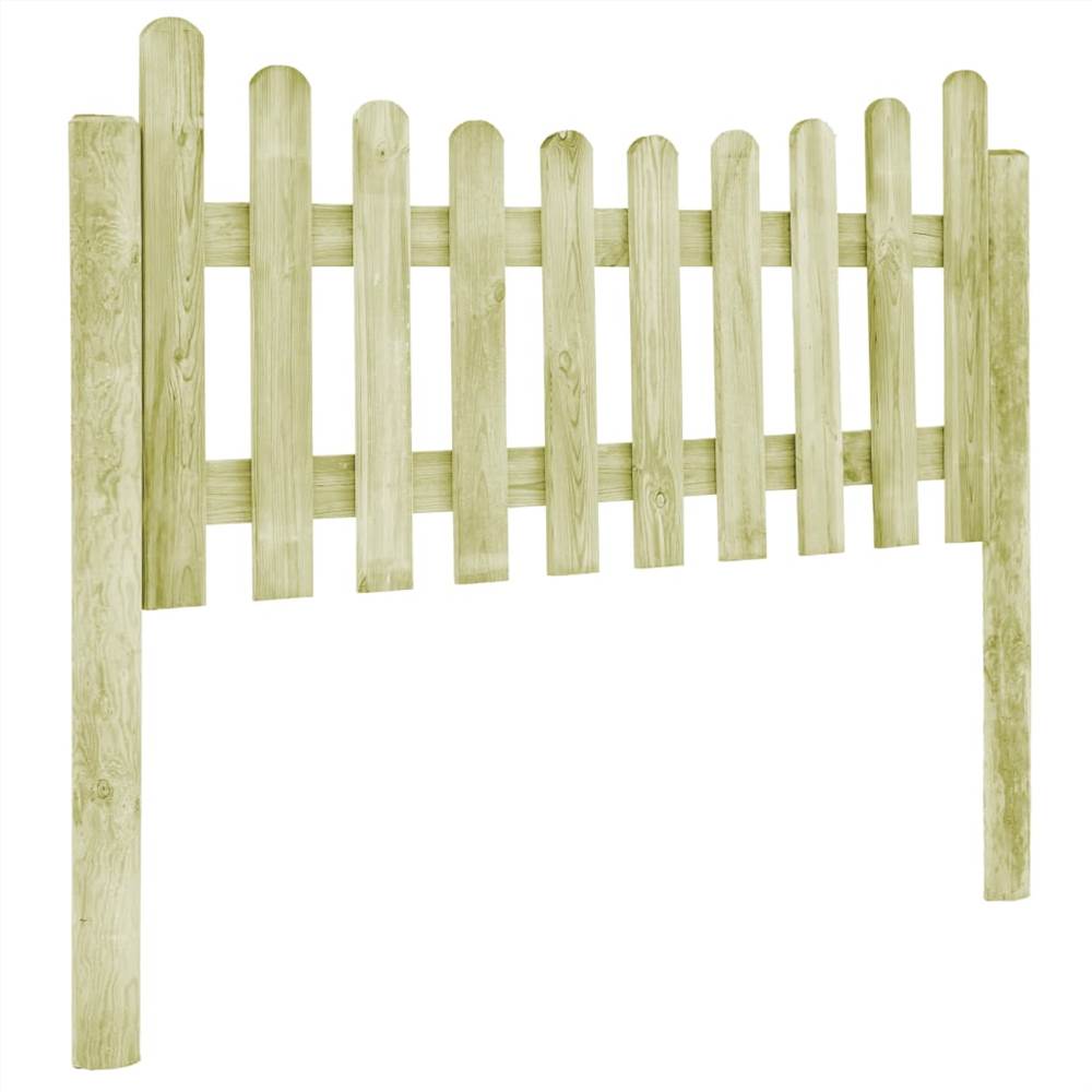 Garden Fence with 4 Posts Impregnated Pinewood 510x80 cm