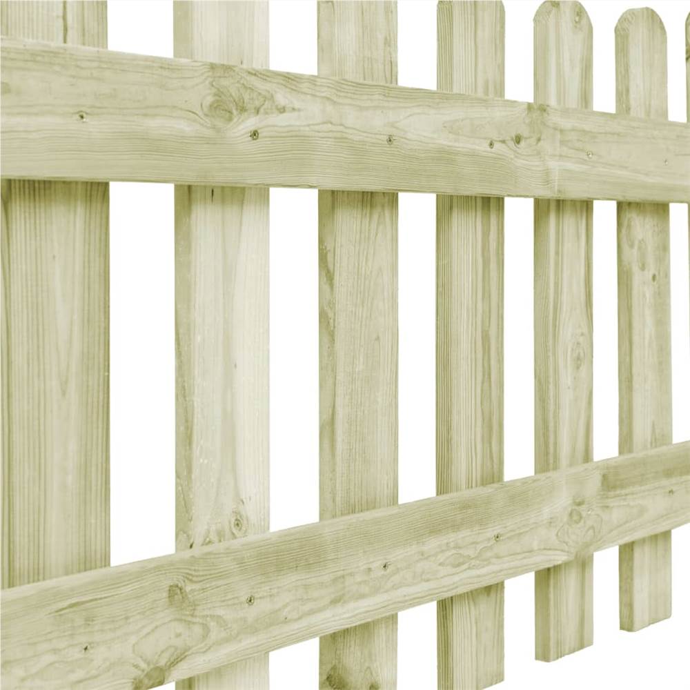 Garden Fence with 4 Posts Impregnated Pinewood 510x80 cm