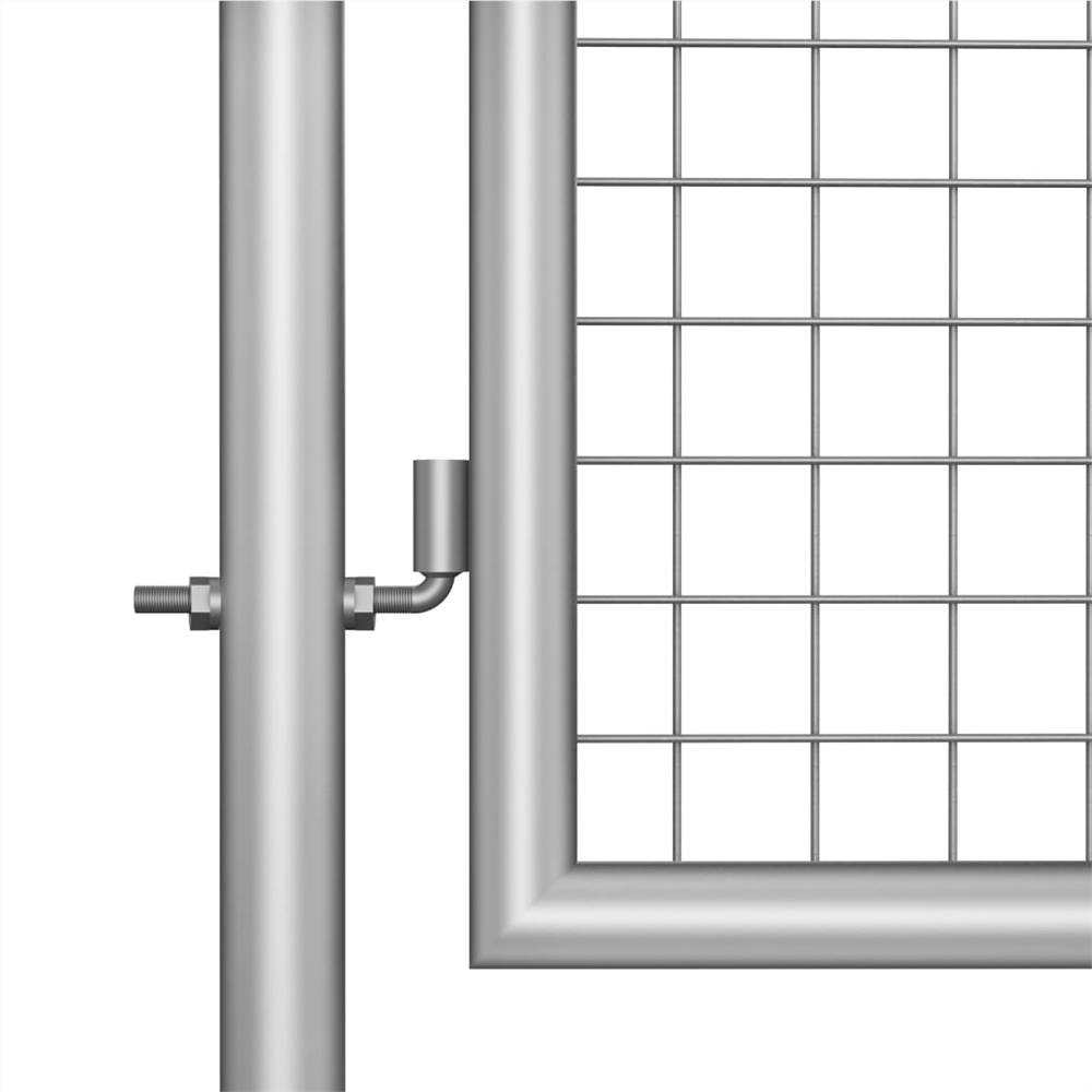 Garden Gate Galvanised Steel 105x250 cm Silver