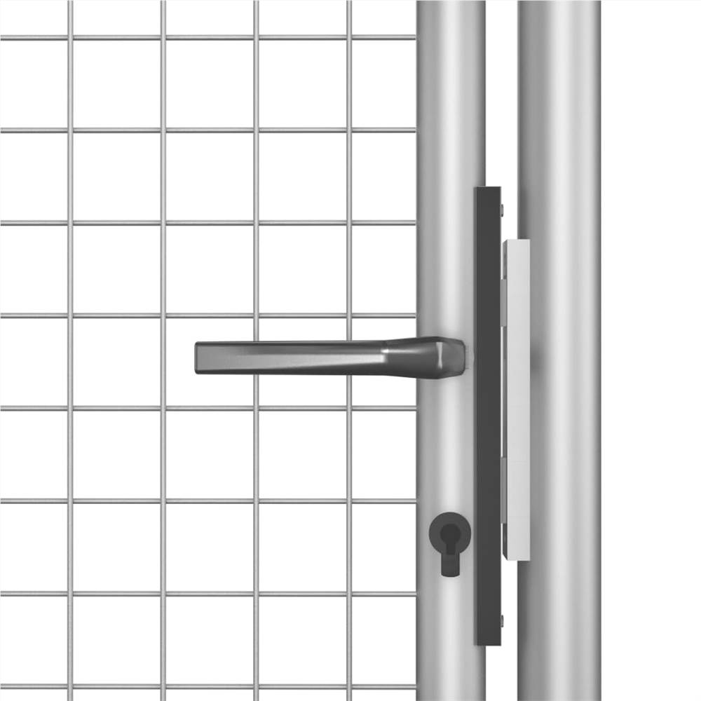 Garden Gate Galvanised Steel 105x250 cm Silver