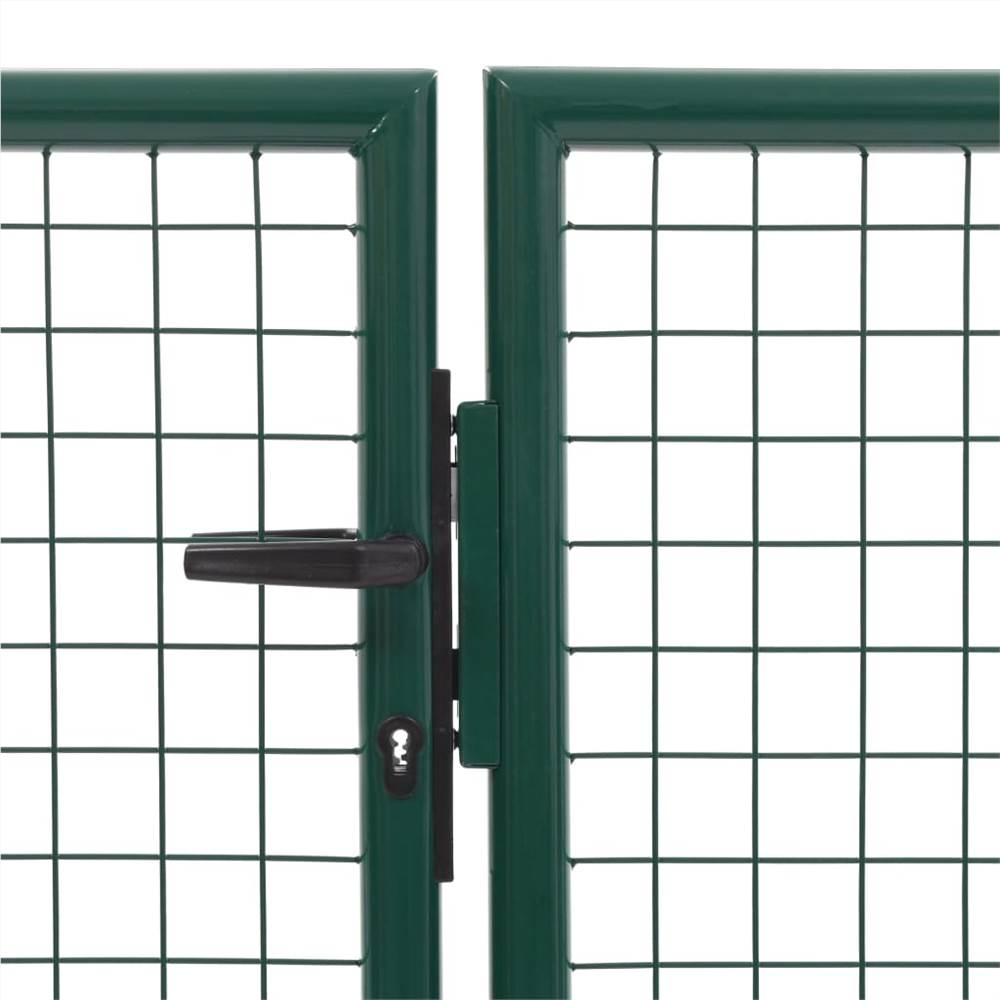 Garden Gate Steel 350x125 cm Green