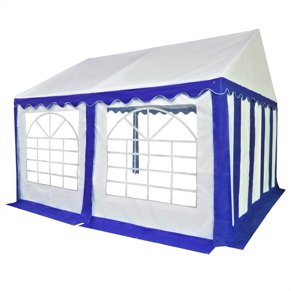 Garden Marquee PVC 4x4 m Blue and White