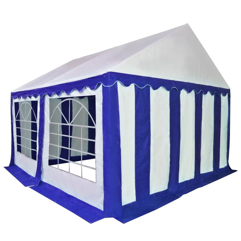 Garden Marquee PVC 4x4 m Blue and White