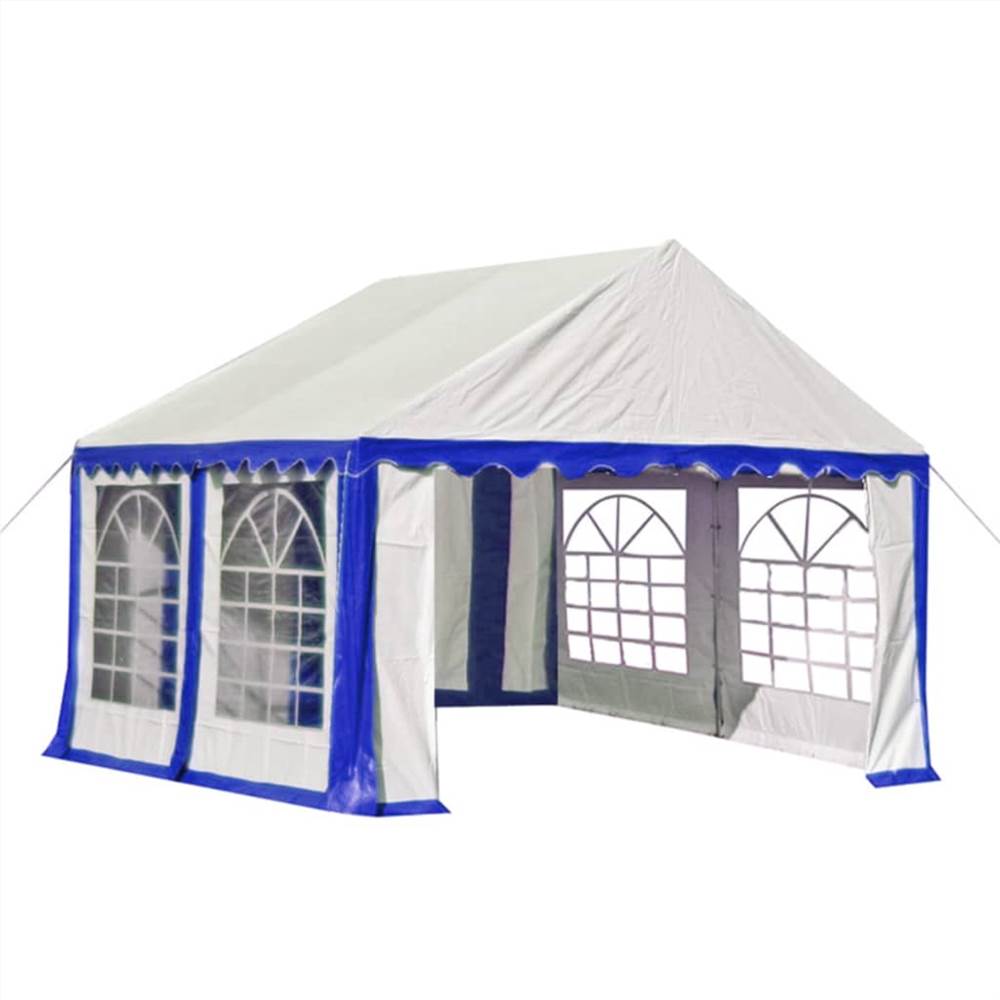 Garden Marquee PVC 4x4 m Blue and White