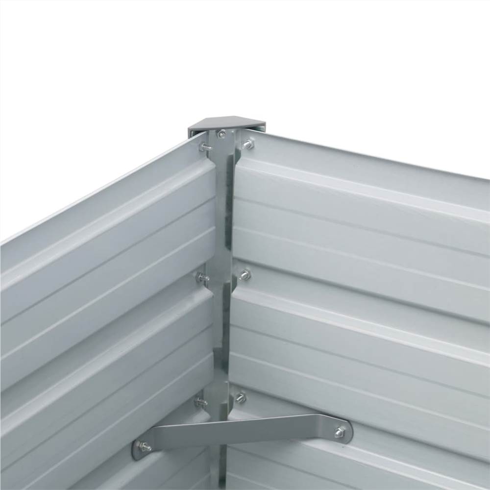 Garden Raised Bed Galvanised Steel 400x80x77 cm Anthracite