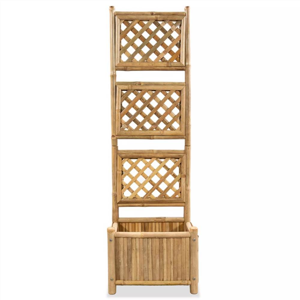 Garden Raised Bed with Trellis Bamboo 40 cm